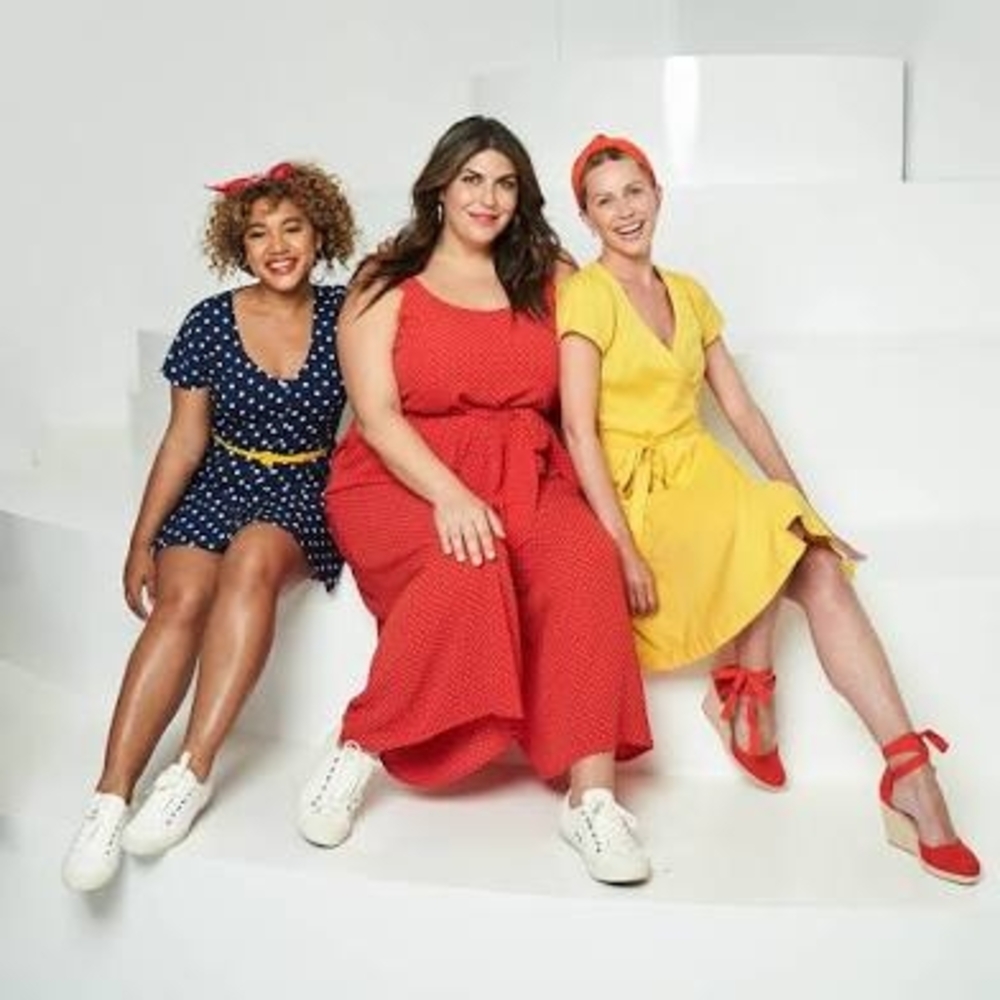 Katie Sturino Catarina Cropped Jumpsuit Red Polka Dot Plus Size 2X